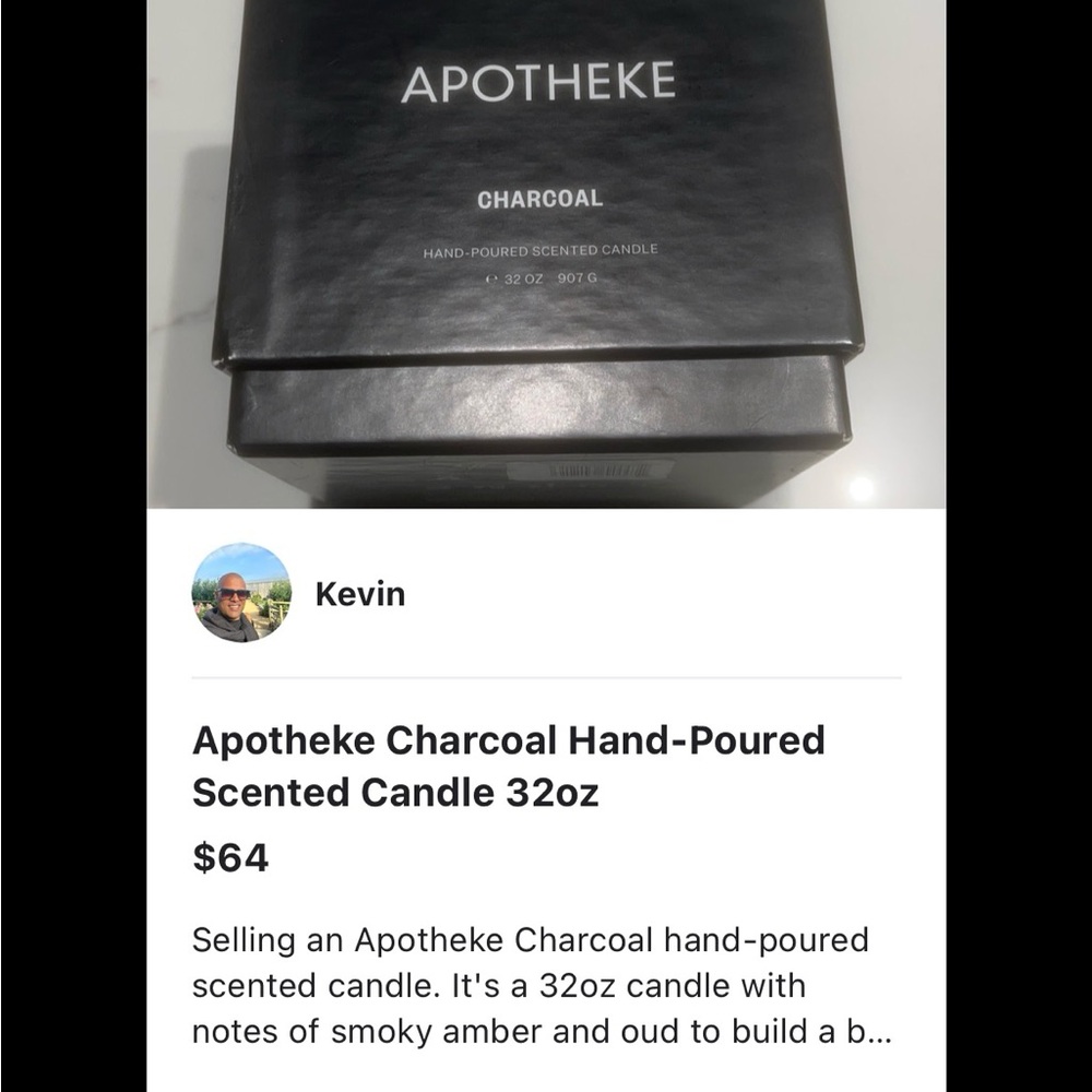 Charcoal Hand-Poured Scented Candle 32oz